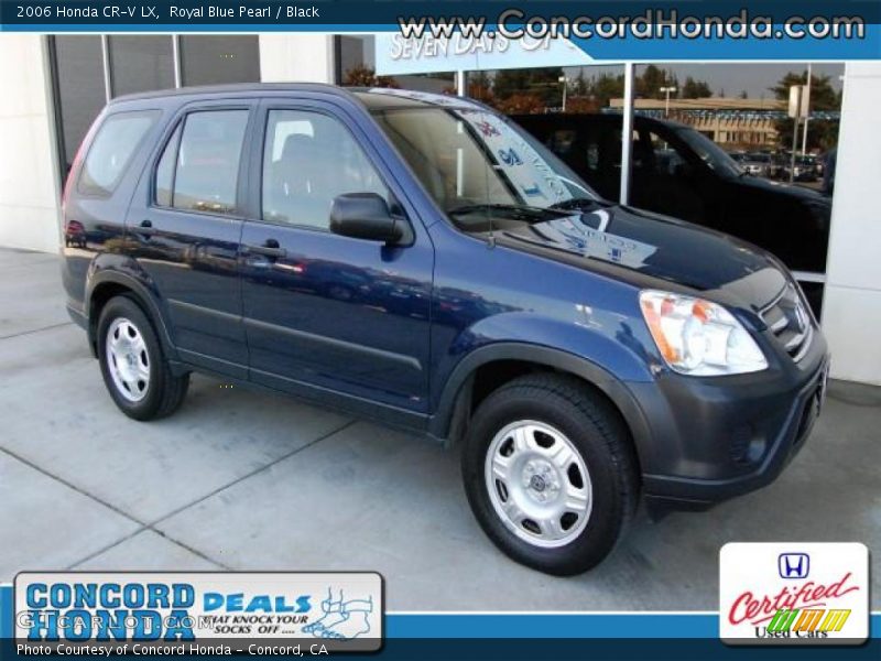 Royal Blue Pearl / Black 2006 Honda CR-V LX