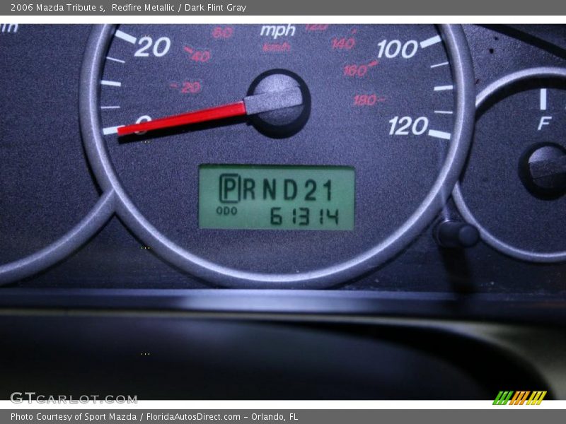 Redfire Metallic / Dark Flint Gray 2006 Mazda Tribute s