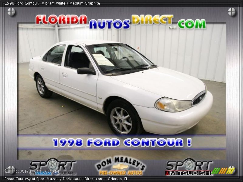 Vibrant White / Medium Graphite 1998 Ford Contour