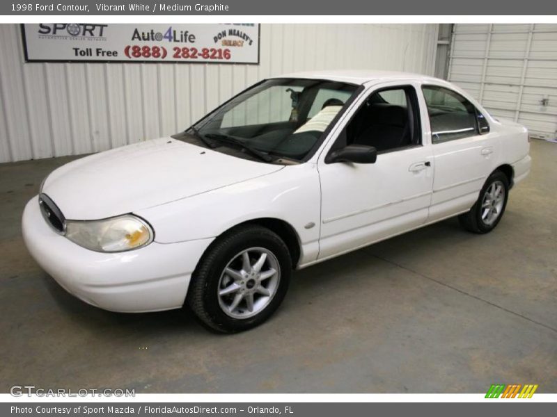 Vibrant White / Medium Graphite 1998 Ford Contour