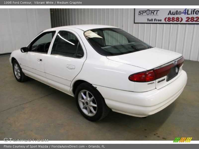 Vibrant White / Medium Graphite 1998 Ford Contour