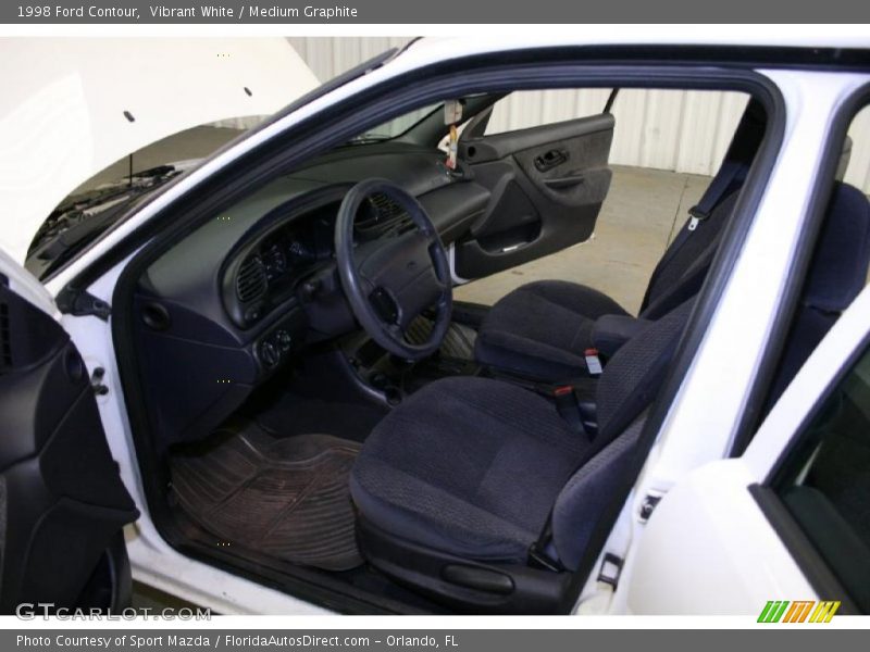 Vibrant White / Medium Graphite 1998 Ford Contour
