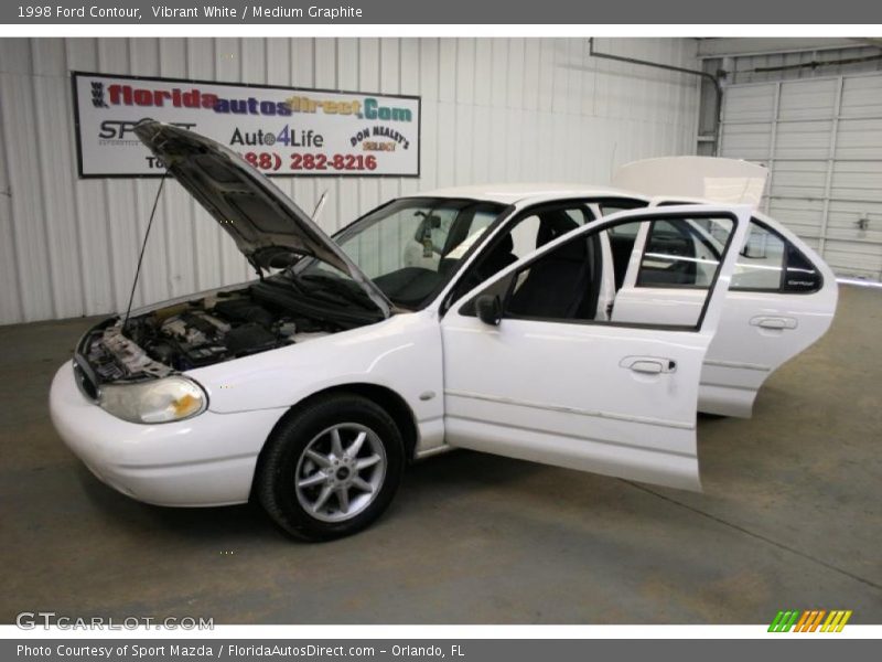 Vibrant White / Medium Graphite 1998 Ford Contour