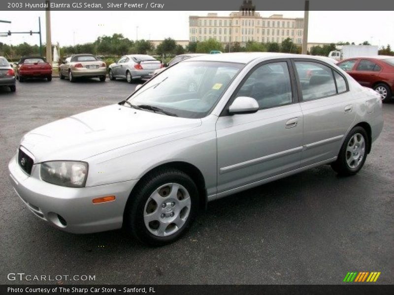 Silver Pewter / Gray 2003 Hyundai Elantra GLS Sedan