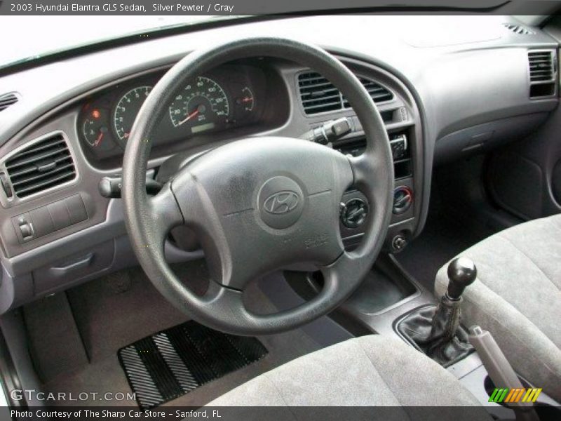 Silver Pewter / Gray 2003 Hyundai Elantra GLS Sedan