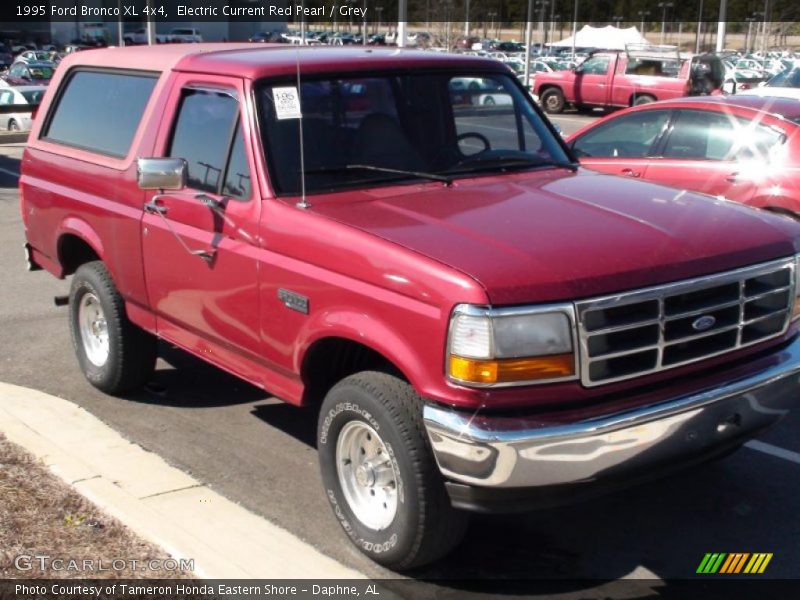 Electric Current Red Pearl / Grey 1995 Ford Bronco XL 4x4