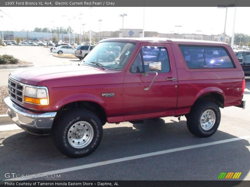 Electric Current Red Pearl / Grey 1995 Ford Bronco XL 4x4