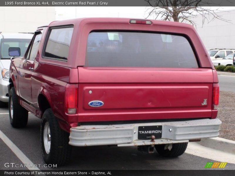 Electric Current Red Pearl / Grey 1995 Ford Bronco XL 4x4