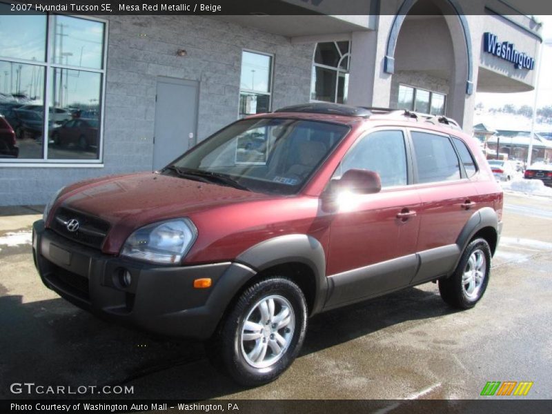 Mesa Red Metallic / Beige 2007 Hyundai Tucson SE