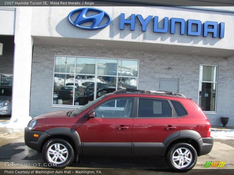 Mesa Red Metallic / Beige 2007 Hyundai Tucson SE