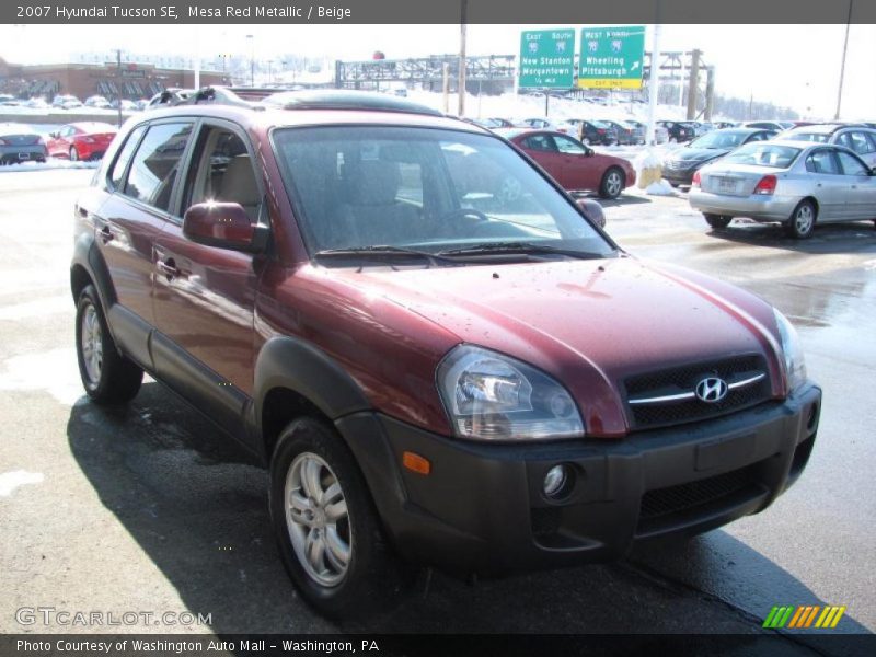 Mesa Red Metallic / Beige 2007 Hyundai Tucson SE
