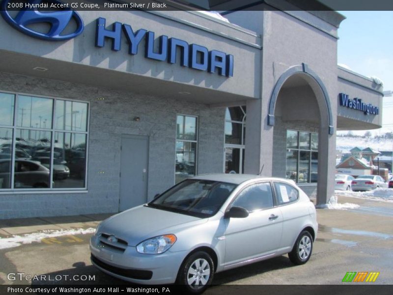 Platinum Silver / Black 2008 Hyundai Accent GS Coupe