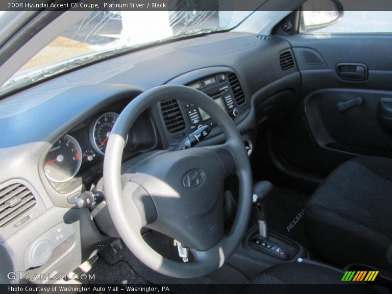 Platinum Silver / Black 2008 Hyundai Accent GS Coupe