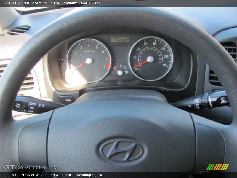 Platinum Silver / Black 2008 Hyundai Accent GS Coupe