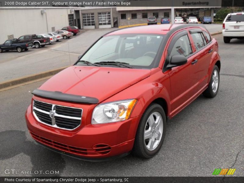 Sunburst Orange Pearl / Pastel Pebble Beige 2008 Dodge Caliber SXT