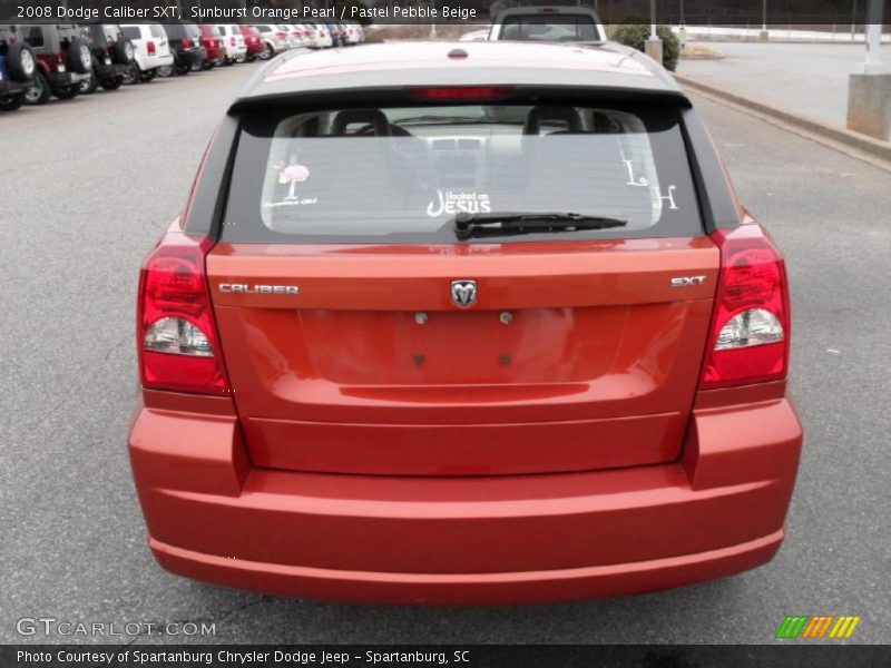 Sunburst Orange Pearl / Pastel Pebble Beige 2008 Dodge Caliber SXT