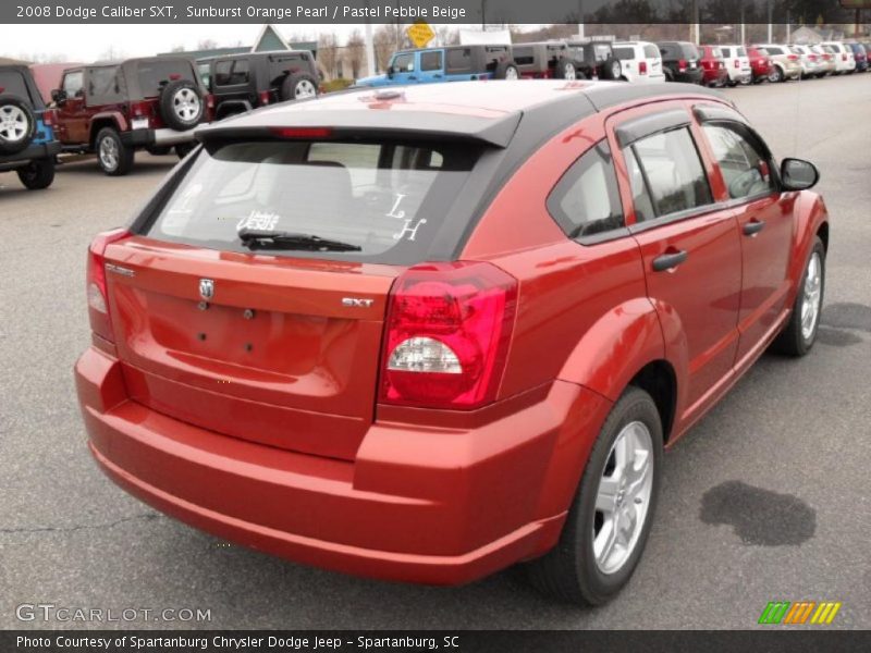 Sunburst Orange Pearl / Pastel Pebble Beige 2008 Dodge Caliber SXT