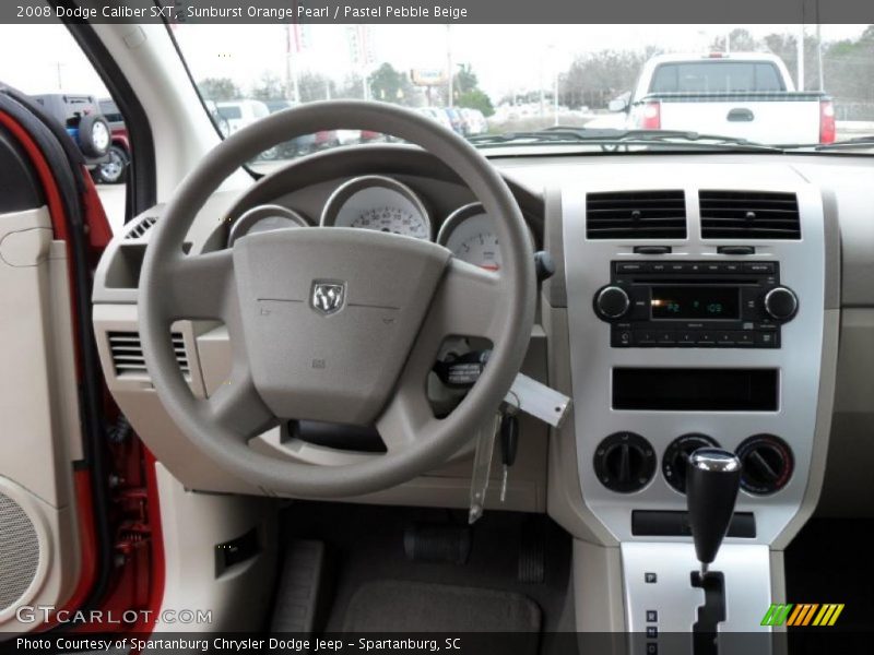 Sunburst Orange Pearl / Pastel Pebble Beige 2008 Dodge Caliber SXT
