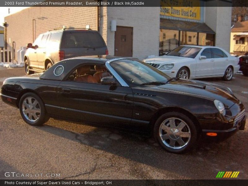Evening Black / Black Ink/Saddle 2003 Ford Thunderbird Premium Roadster