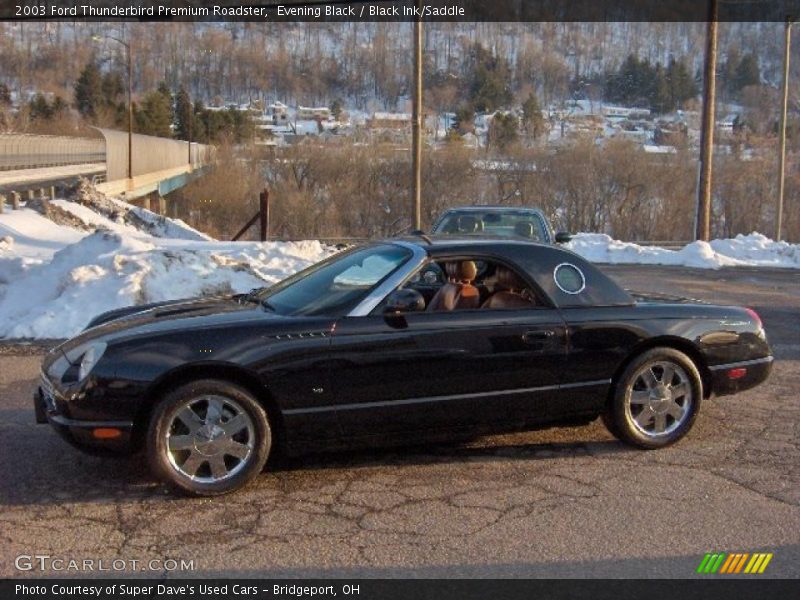 Evening Black / Black Ink/Saddle 2003 Ford Thunderbird Premium Roadster