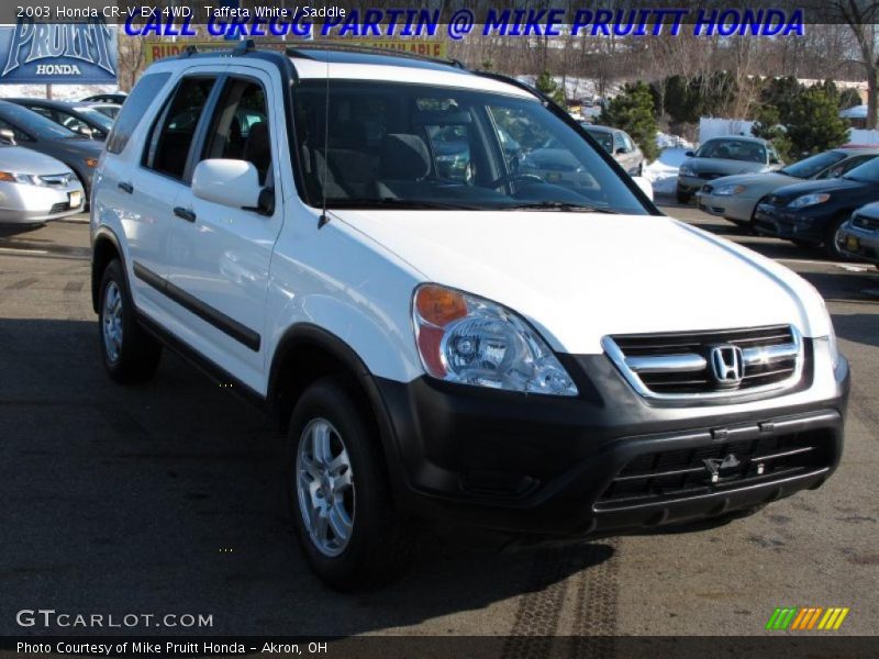 Taffeta White / Saddle 2003 Honda CR-V EX 4WD