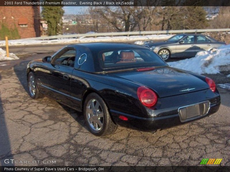 Evening Black / Black Ink/Saddle 2003 Ford Thunderbird Premium Roadster
