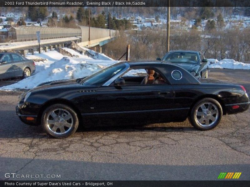 Evening Black / Black Ink/Saddle 2003 Ford Thunderbird Premium Roadster