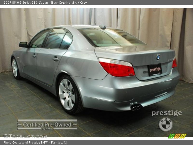 Silver Grey Metallic / Grey 2007 BMW 5 Series 530i Sedan