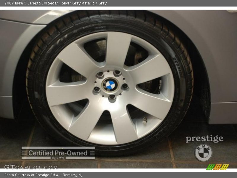 Silver Grey Metallic / Grey 2007 BMW 5 Series 530i Sedan