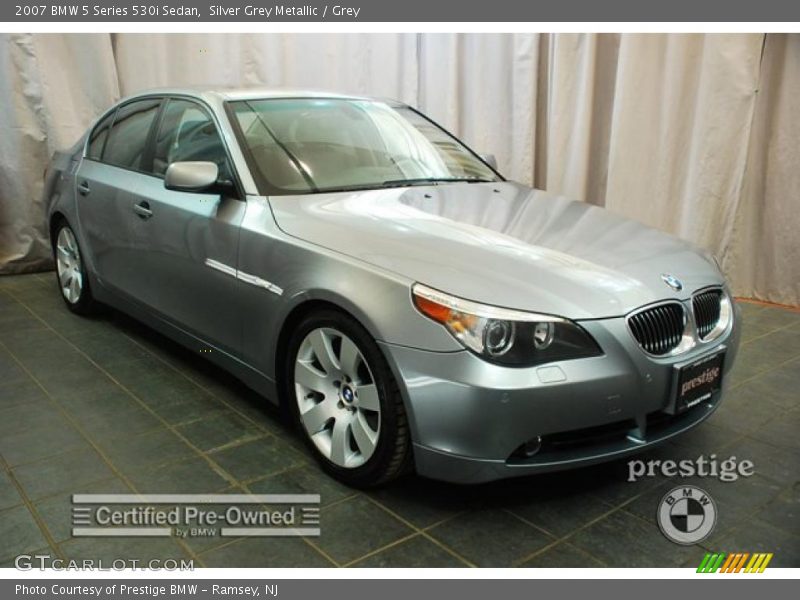 Silver Grey Metallic / Grey 2007 BMW 5 Series 530i Sedan