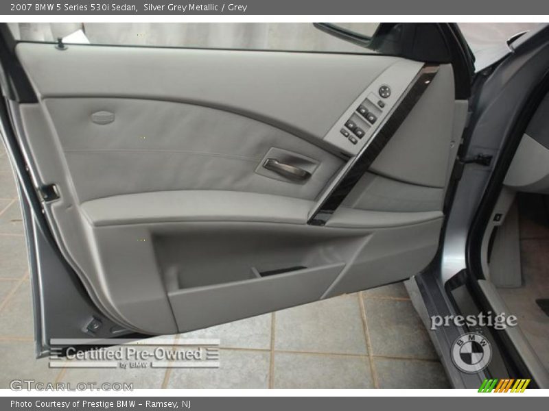 Silver Grey Metallic / Grey 2007 BMW 5 Series 530i Sedan