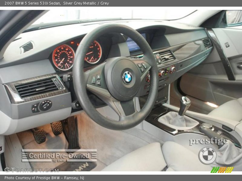 Silver Grey Metallic / Grey 2007 BMW 5 Series 530i Sedan