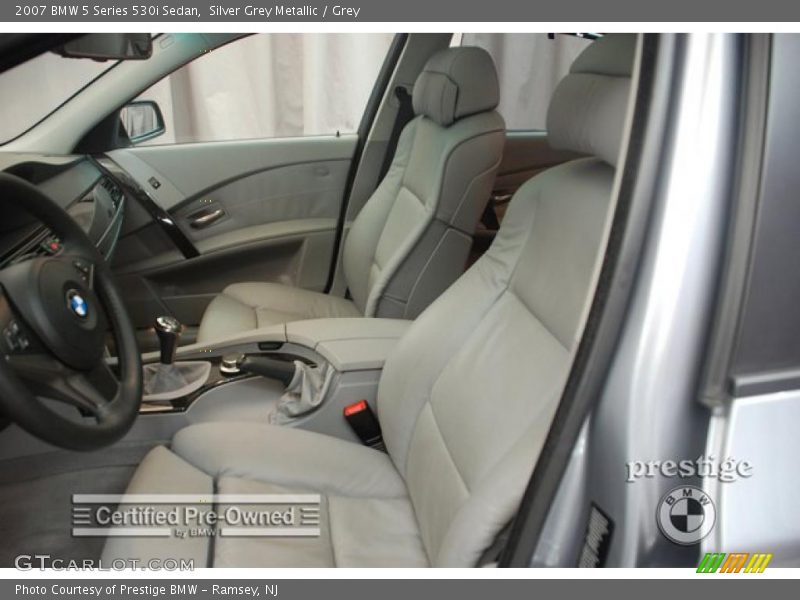 Silver Grey Metallic / Grey 2007 BMW 5 Series 530i Sedan