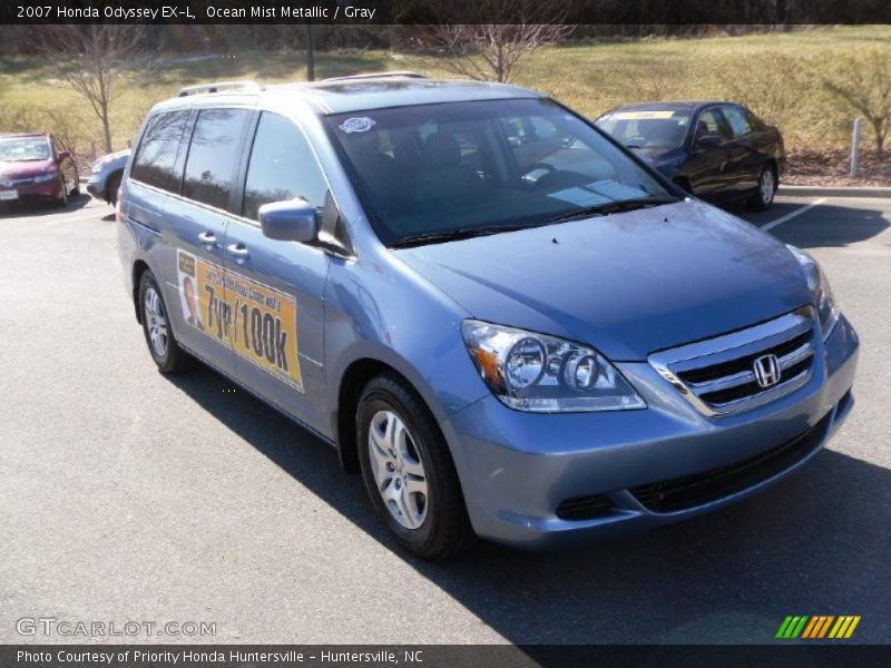 Ocean Mist Metallic / Gray 2007 Honda Odyssey EX-L