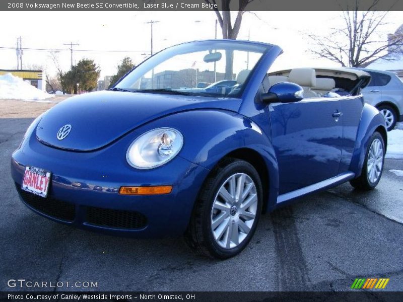 Laser Blue / Cream Beige 2008 Volkswagen New Beetle SE Convertible