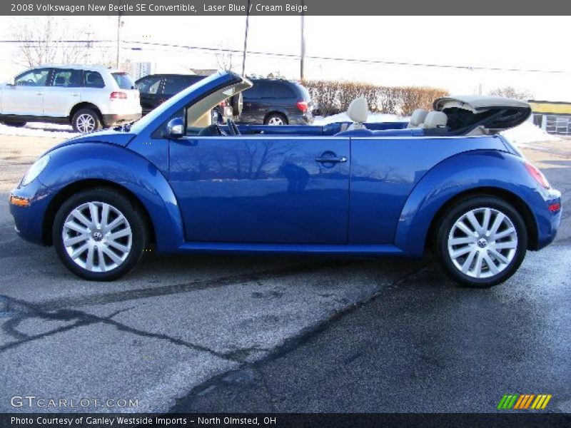 Laser Blue / Cream Beige 2008 Volkswagen New Beetle SE Convertible