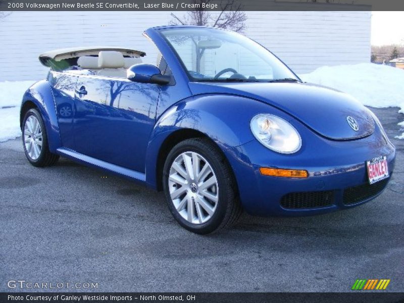Laser Blue / Cream Beige 2008 Volkswagen New Beetle SE Convertible
