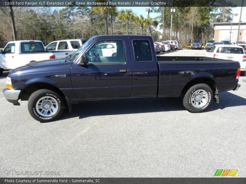 Deep Wedgewood Blue Metallic / Medium Graphite 1999 Ford Ranger XLT Extended Cab