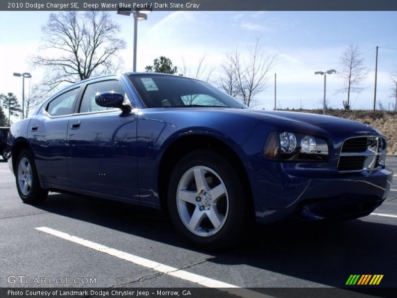 Deep Water Blue Pearl / Dark Slate Gray 2010 Dodge Charger SE