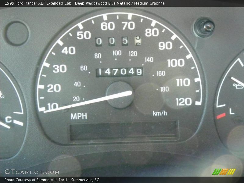 Deep Wedgewood Blue Metallic / Medium Graphite 1999 Ford Ranger XLT Extended Cab