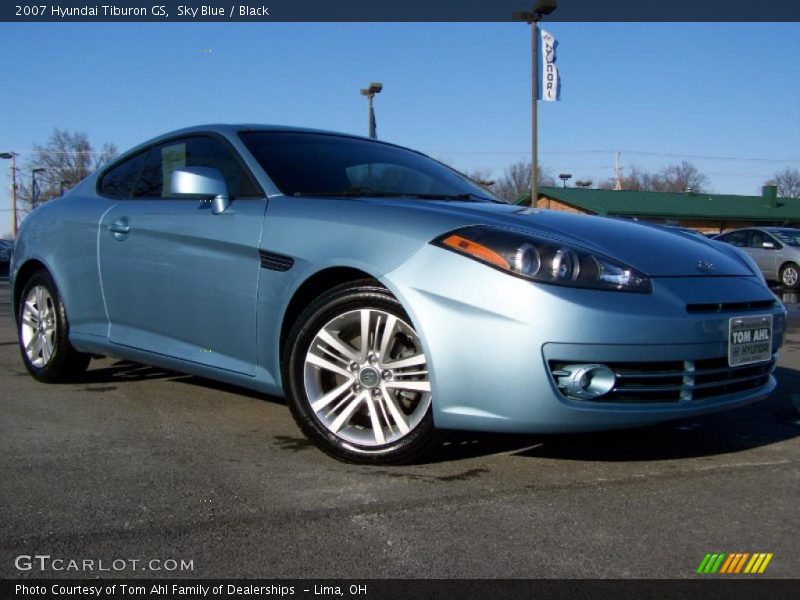 Sky Blue / Black 2007 Hyundai Tiburon GS