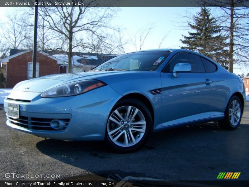 Sky Blue / Black 2007 Hyundai Tiburon GS