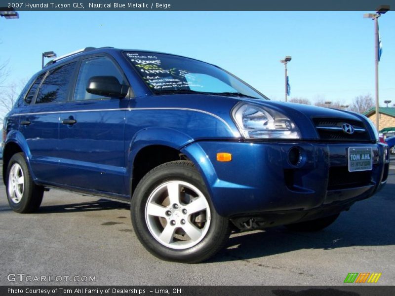 Nautical Blue Metallic / Beige 2007 Hyundai Tucson GLS