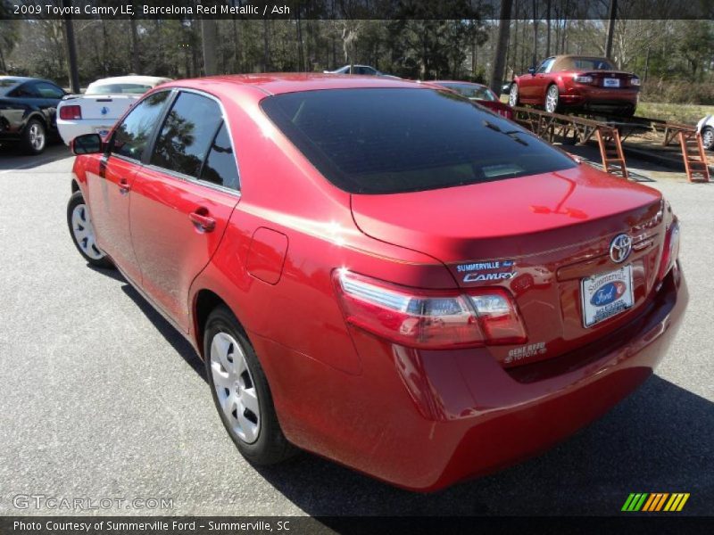 Barcelona Red Metallic / Ash 2009 Toyota Camry LE