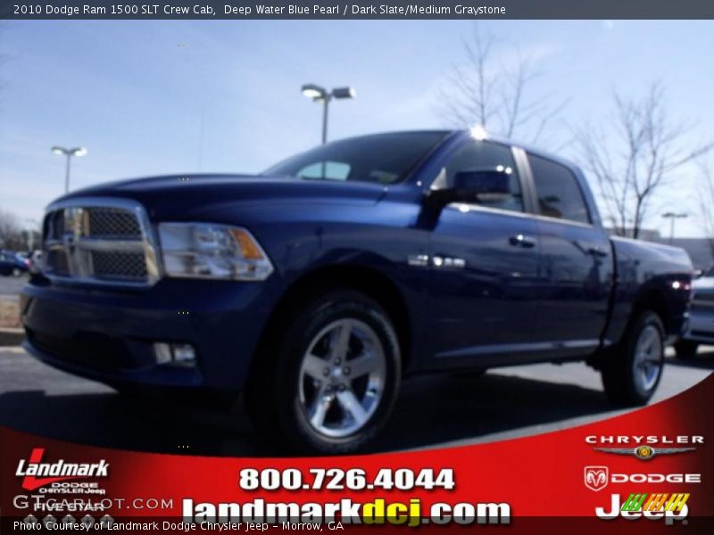 Deep Water Blue Pearl / Dark Slate/Medium Graystone 2010 Dodge Ram 1500 SLT Crew Cab