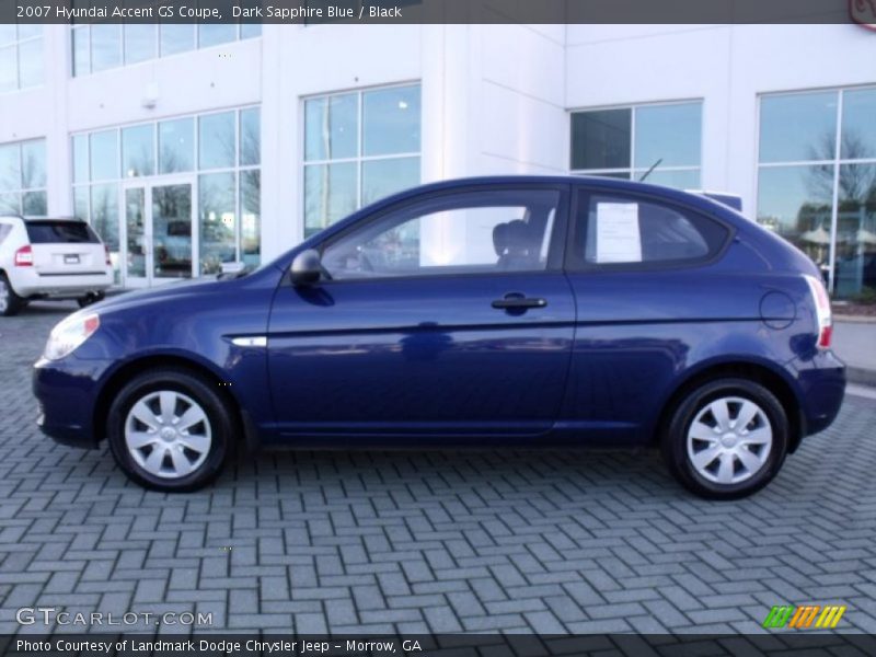 Dark Sapphire Blue / Black 2007 Hyundai Accent GS Coupe