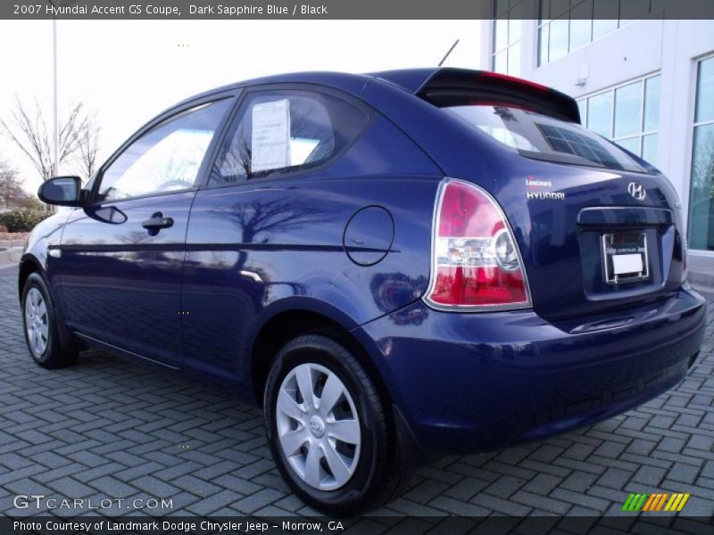 Dark Sapphire Blue / Black 2007 Hyundai Accent GS Coupe