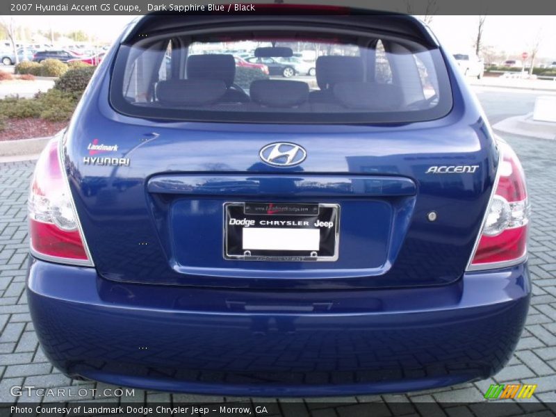 Dark Sapphire Blue / Black 2007 Hyundai Accent GS Coupe