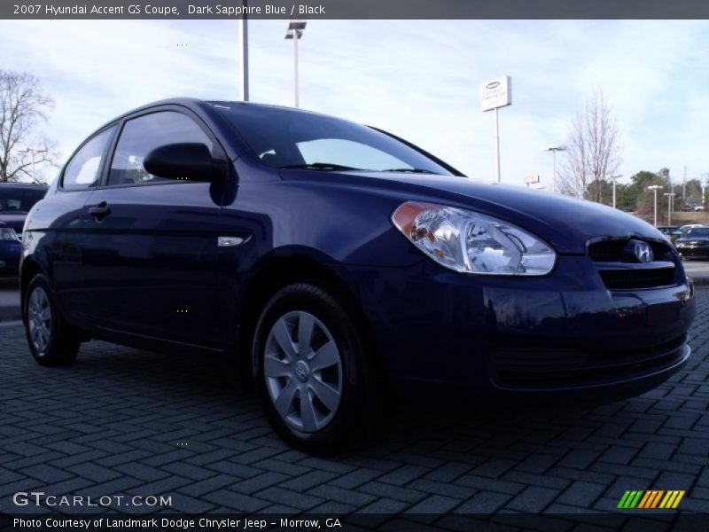 Dark Sapphire Blue / Black 2007 Hyundai Accent GS Coupe
