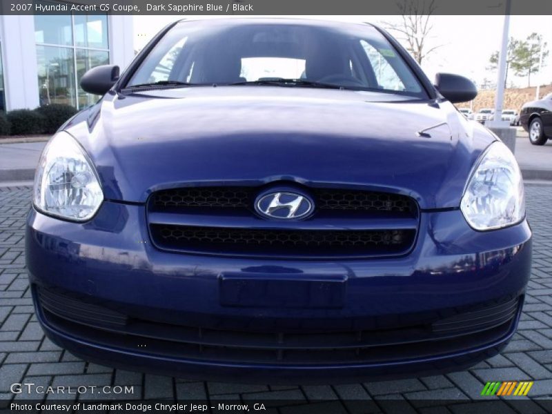 Dark Sapphire Blue / Black 2007 Hyundai Accent GS Coupe